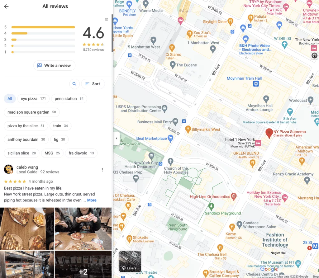 Google Map Business With Review Comment