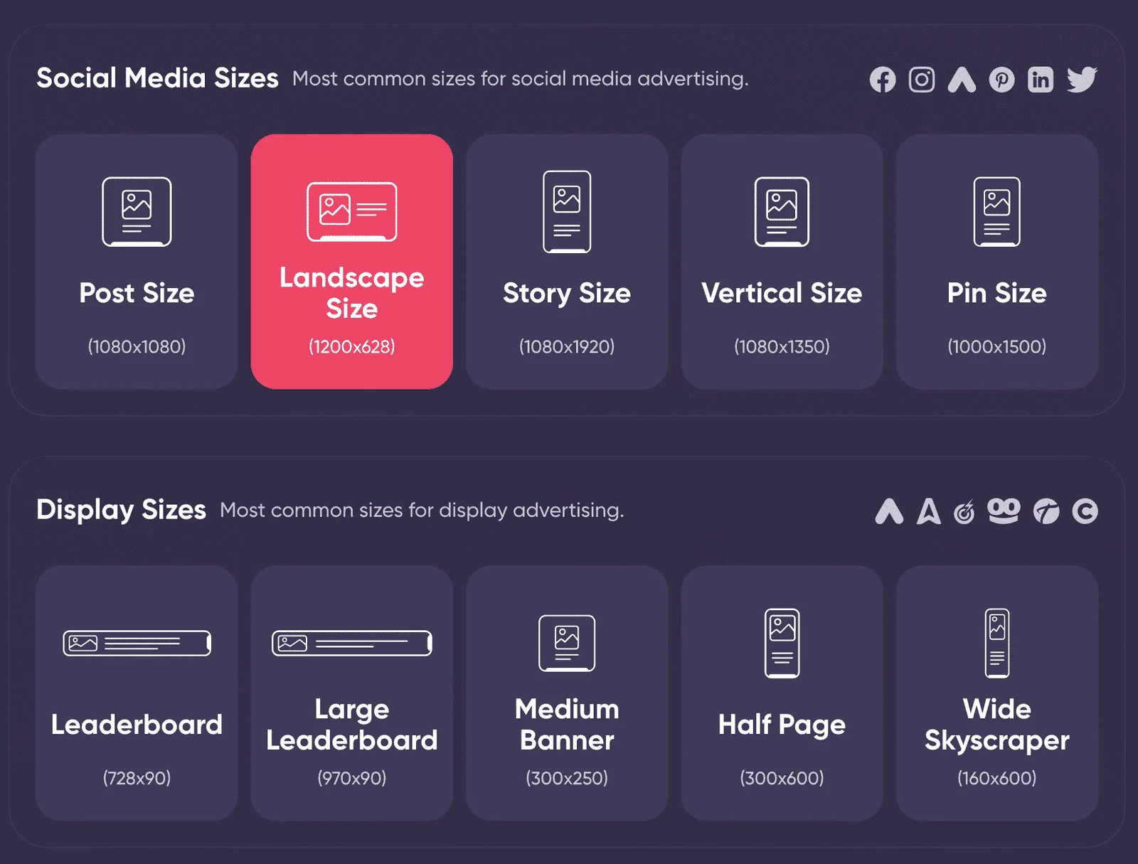 Social Media Ads Sizes 1