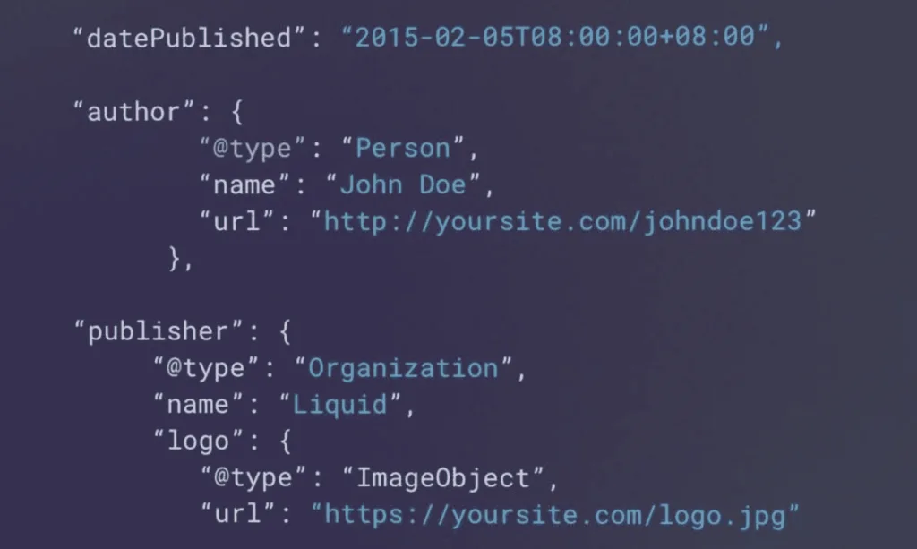 Structured Data Schema Markup Code Structured Data Schema Markup Code