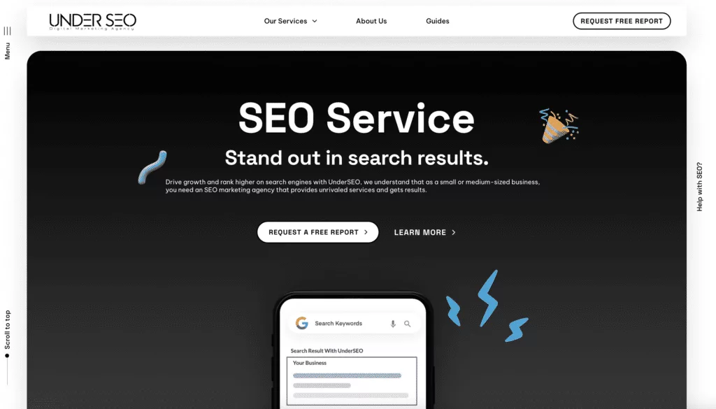 Underseo Landing Page For Seo Service