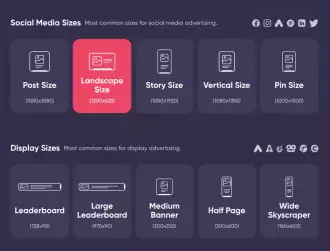 Social Media Ads Sizes