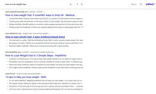 Yahoo Search Result