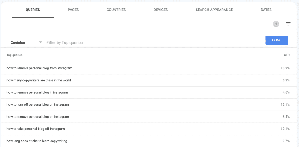 google search console GSC sort by CTR google search console GSC sort by CTR